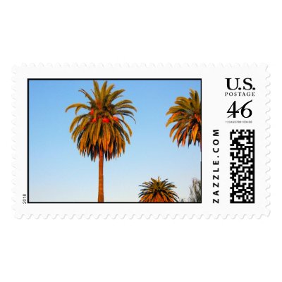 Sunny Palm Trees Postage Stamps by DonnaGrayson