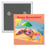 Sunny Queensland Pinback Buttons