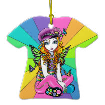 "Sunny" Rainbow Butterfly Fairy Ornament ornaments