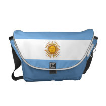 Sunny Rays Sunshine Blue Argentina Flag Rickshaw messenger bags