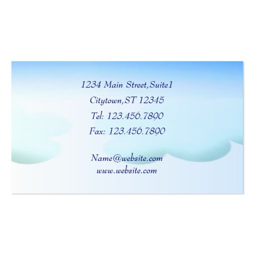 Sunny Real Estate Business Card (back side)