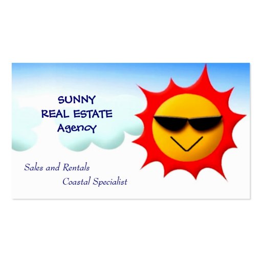 Sunny Real Estate Business Card (front side)