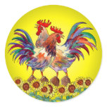 SUNNY ROOSTERS by SHARON SHARPE stickers