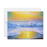 Sunny Seascape Painting by Mazz Announcement