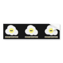 Sunny Side Up Kawaii Egg bumper stickers