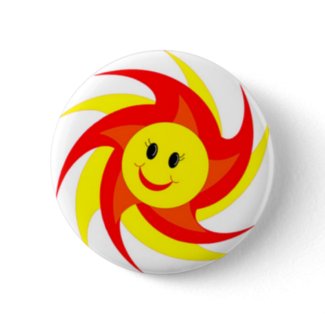 Sunny Smiley Face Button button