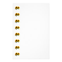 Sunny Sunflowers Personalized Stationery