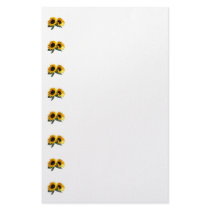 Sunny Sunflowers Personalized Stationery