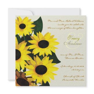Sunny Sunflowers - Wedding Invitations zazzle_invitation