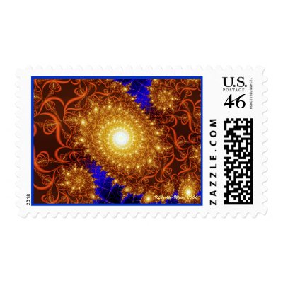 Sunny Swirl Postage Stamps by kwieserA