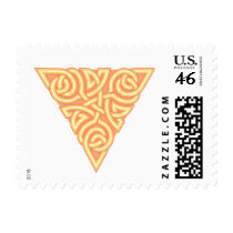Sunny Triangle Knot Postage stamps