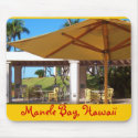 Sunny Umbrellas at Manele Bay, Hawaii mousepad
