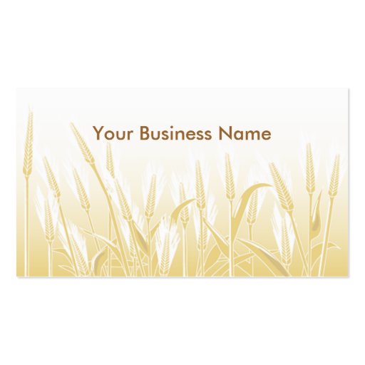 Sunny Wheat Field Business Card (front side)