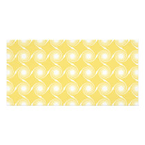 Sunny Yellow and White Swirl Pattern. Photo Card Template