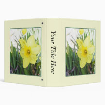 Sunny Yellow Daffodil 3 Ring Binders