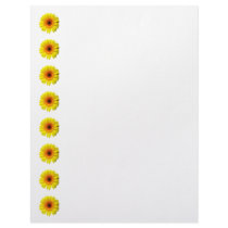 Sunny Yellow Gerbera Daisy Custom Letterhead