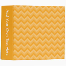 Sunny Yellow Zig Zag Pattern. Binders