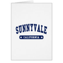 Sunnyvale   College Style tee shirts Cards