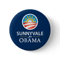 Sunnyvale for Obama Button - Blue