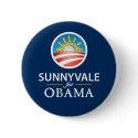 Sunnyvale for Obama Button - Blue