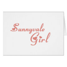 Sunnyvale Girl tee shirts Greeting Cards