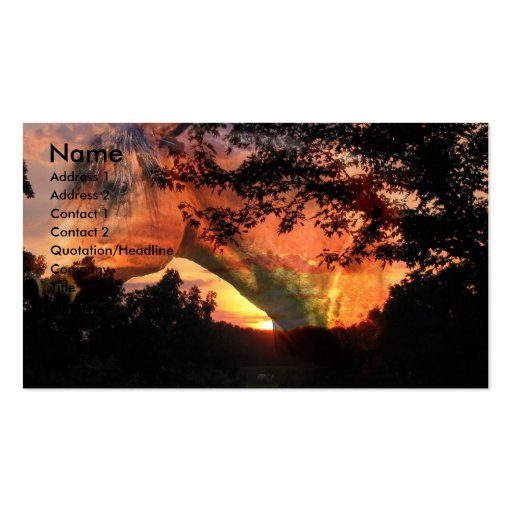 Sunrise and Horse Head Business Card (front side)