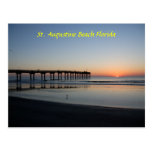Sunrise at fishing pier postcards