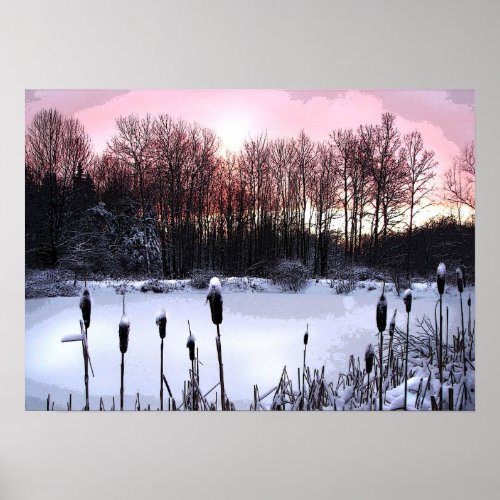 Sunrise at Frozen Pond print