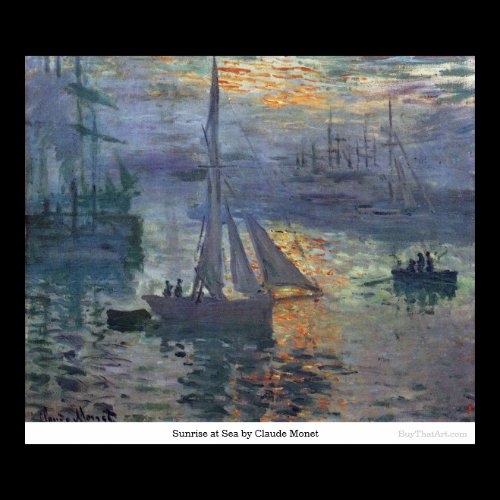 Sunrise at Sea by Claude Monet Posters