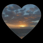 Sunrise at Sea Heart Sticker