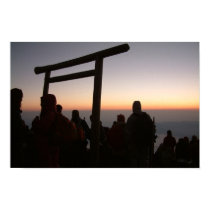 Sunrise at the 10th gate on Mount Fuji posters