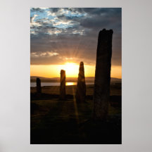 Sunrise At The Ring Of Brodgar Print