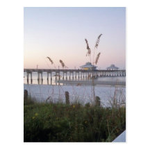 Sunrise Beyond Pier Postcard