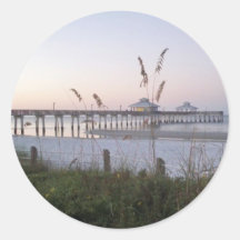 Sunrise Beyond Pier Stickers