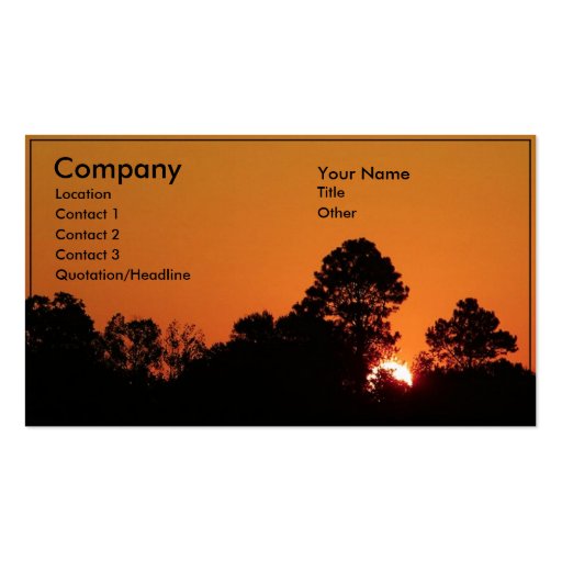 Sunrise Business Card Templates (front side)
