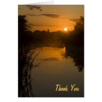 Sunrise by a lake Thank You Greeting Card