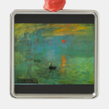 Sunrise by Claude Monet Christmas Tree Ornaments
