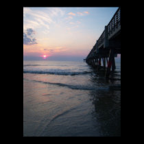 Sunrise by the Pier Poster posters