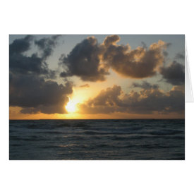 Ocean sunrise greeting card