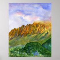 Sunrise Cliffs Kauai Hawaii Large Poster