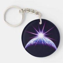 "Sunrise Earth" Keychains - Pick Your Style! Round Acrylic Keychains