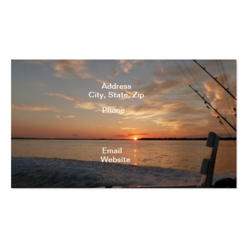 Sunrise Fishing Business Card Template (back side)