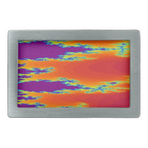Sunrise Fractal Belt Buckle