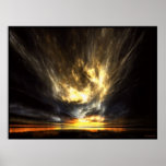 sunrise fractal poster