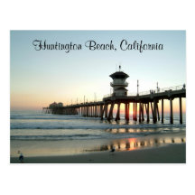 Sunrise Huntington Beach Pier California Post Card