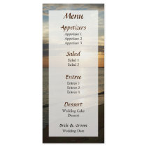 Sunrise in Norfolk VAl Wedding Menu... Custom Rack Card