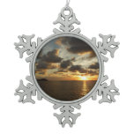 Sunrise in St. Thomas V US Virgin Islands Snowflake Pewter Christmas Ornament