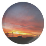 Sunrise in the autumn/morning redness in the autum dinner plate