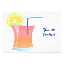 Sunrise Lemon Cooler Custom Invitations
