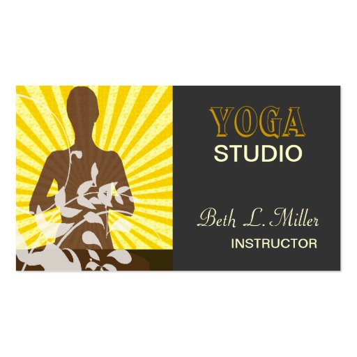 Sunrise Meditations & Yoga Spiritual Business Card Template (front side)